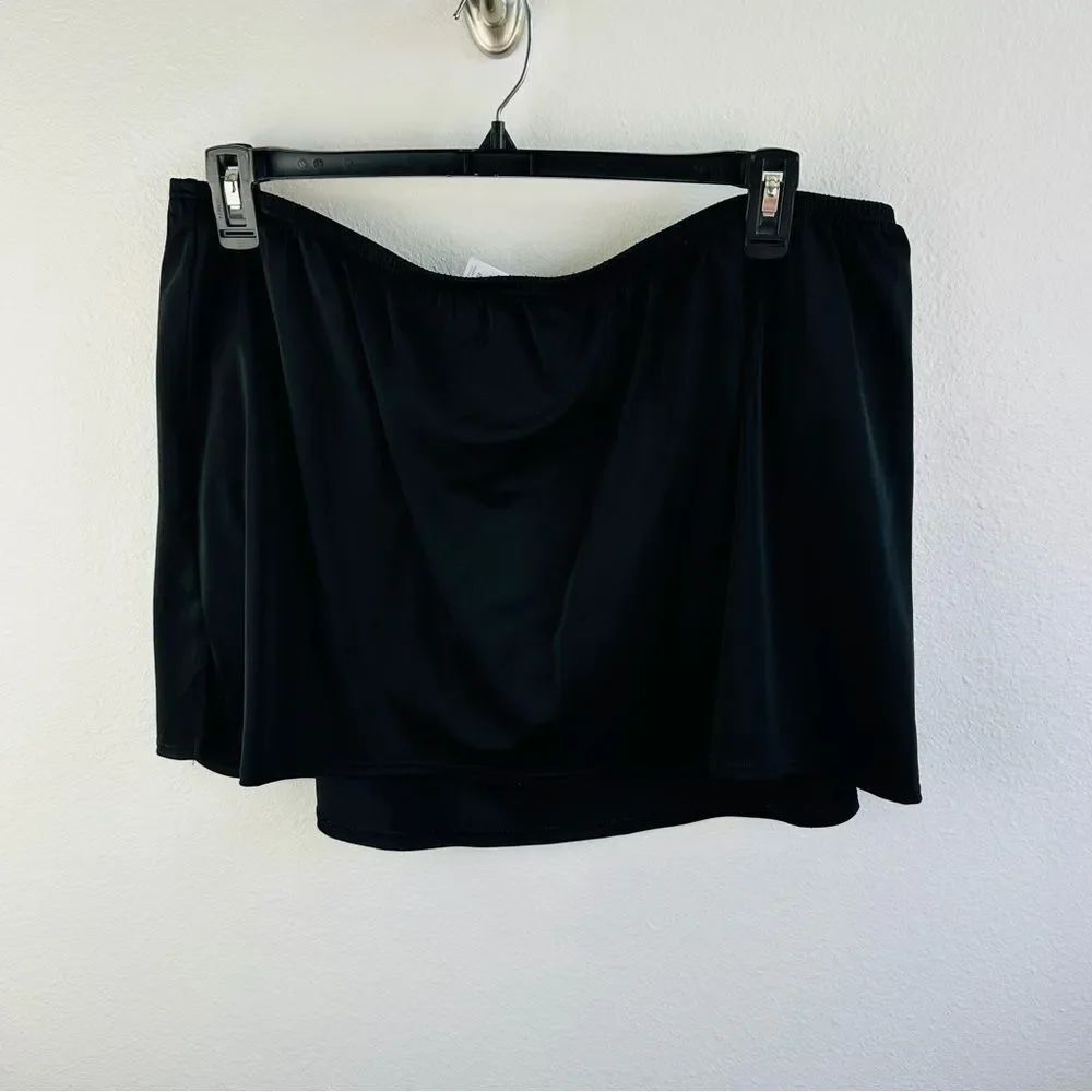 Cacique Black Swim Skirt Lined Size 22